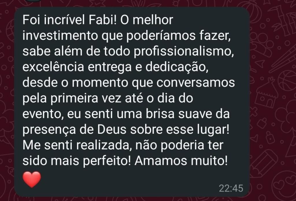 feed back casamento