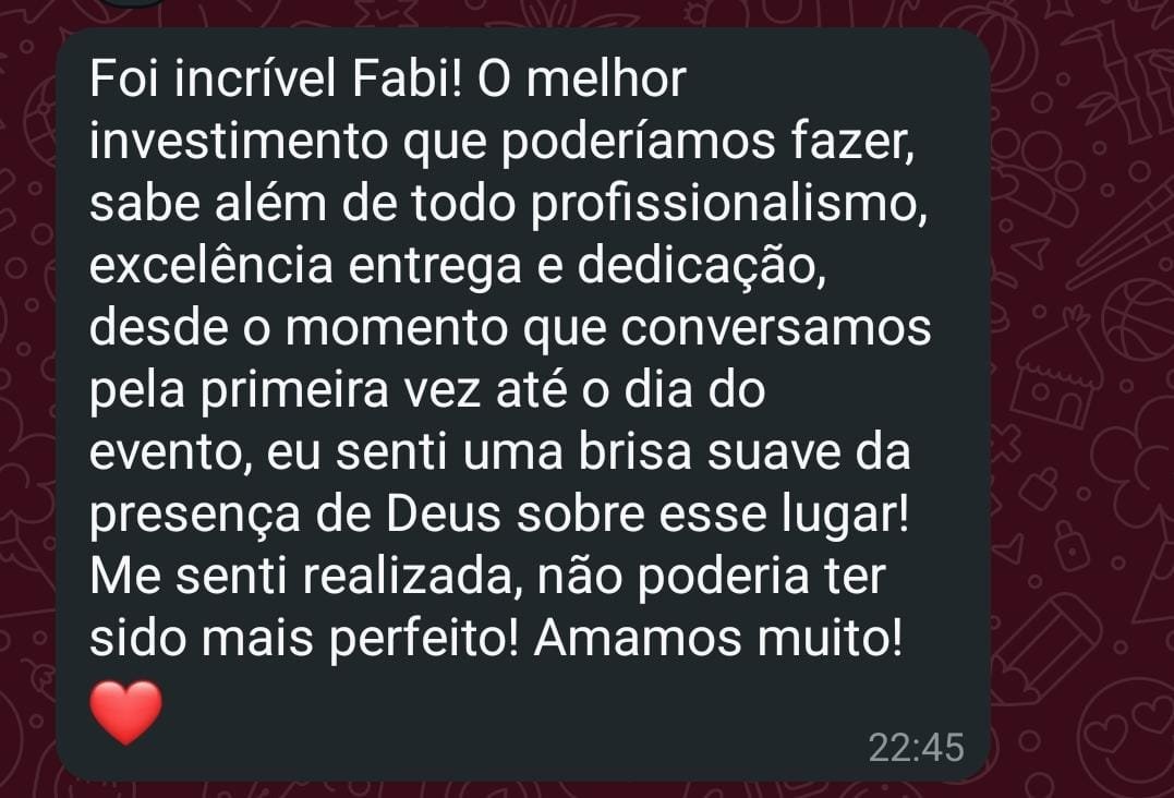 feed back casamento